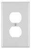 Leviton Gray 1 gang Thermoset Plastic Duplex Wall Plate 1 pk (Pack of 25)