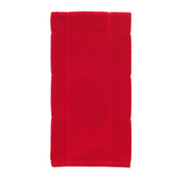 T-Fal Red Cotton Checked Parquet Kitchen Towel (Pack of 6)