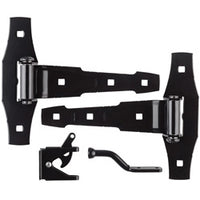 National Hardware 8-13/16 in. L Black Steel Gate Hardware Kit 1 pk