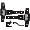 National Hardware 8-13/16 in. L Black Steel Gate Hardware Kit 1 pk