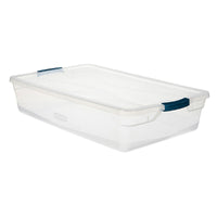 Rubbermaid Cleverstore 6.125 in. H X 17.75 in. W X 29 in. D Stackable Storage Tote (Pack of 6)