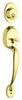 Schlage Plymouth, Flair Bright Brass Entry Handleset 1-3/4 in.