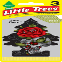 Little Trees Rose Thorn Scent Air Freshener 3 pk (Pack of 8)