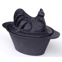 US Stove Black Natural Iron Cast Iron Chicken Steamer