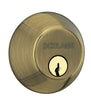 Schlage Antique Brass Brass Single Cylinder Deadbolt (Pack of 4)