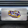 Louisiana State University 3D Stainless Steel License Plate