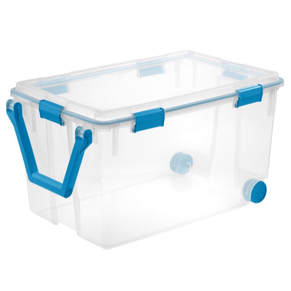 Sterilite 30 Gal Gasket Tote Heavy Duty Stackable Storage Bin with