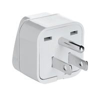 Travel Smart Conair White Plastic Grounding B-Type Adapter Plug In for Dual Voltage Appliance