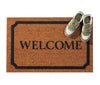 DeCoir 18 in. L X 30 in. W Tan/Black Classic Welcome Border Entrance Mat