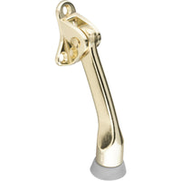 V238 4" Kickdown Door Stop - Brass