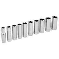 Performance Tool 3/8 in. drive Metric Deep Socket Set 10 pc