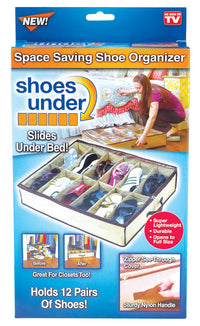 Telebrands Space Saving Shoe Organizer Clear