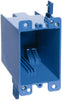 Carlon 20 cu in Rectangle PVC 1 gang Outlet Box Blue