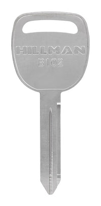 Hillman Silver Brass Double Sided #B102 Automotive Blank Key for GM Models (Pack of 10)