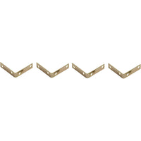 V115 2-1/2" X 5/8" Corner Brace 4/pk - Polished Brass