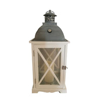 Infinity LED Iron/Wood Lantern White (Pack of 2)