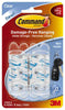 3M Command Clear Damage Free Hanging Mini Hook 0.5 lbs. Capacity, 11/8 L in. (Pack of 6)