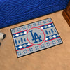 MLB - Los Angeles Dodgers Gray Holiday Sweater Rug - 19in. x 30in.