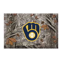 MLB - Milwaukee Brewers Camo Camo Rubber Scraper Door Mat