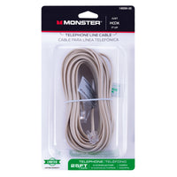 Monster Just Hook It Up 25 ft. L Ivory Telephone Line Cord