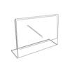 Clear Plastic Counter Slant Back Sign Holder 3-1/2 in. H X 5-1/2 in. W X 1 in. L