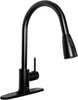 Dahsnü Pulldown Kitchen Faucet with Single Handle, Lead-Free Brass, Ceramic Cartridge, cUPC Certified, Contemporary Design (Matte Black)