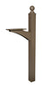 Gibraltar Mailboxes Landover 56.4 in. Powder Coated Bronze Aluminum/Steel Mailbox Post