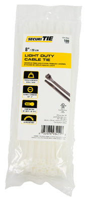 Light Duty Cable Tie, 8-In., 100-Pk.