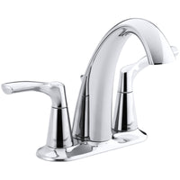 Kohler Polished Chrome Centerset Bathroom Sink Faucet 4 in.