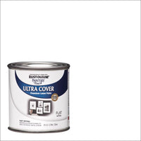 Rust-Oleum Painters Touch Flat White Ultra Cover Paint Indoor and Outdoor 190 g/L 0.5 pt.