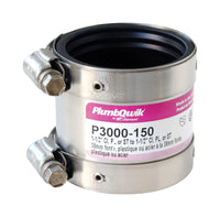 Fernco PlumbQwik Schedule 40 1-1/2 in. Hub X 1-1/2 in. D Hub PVC Coupling 1 pk