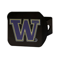 University of Washington Black Metal Hitch Cover - 3D Color Emblem