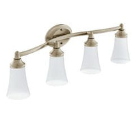 BRUSHED NICKEL FOUR GLOBE BATH LIGHT