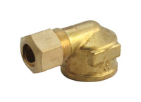 JMF 1/2 in. Compression x 1/2 in. Dia. FPT Yellow Brass Elbow (Pack of 5)