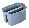 Rubbermaid 19 qt Rectangular Double Pail Gray