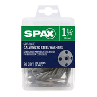 SPAX Grip-Plate Galvanized Steel 1-1/4 in. Flat Washer 80 pk