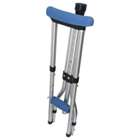 Carex Blue Folding Crutches Aluminum/Plastic 59 in. H X 8 in. L