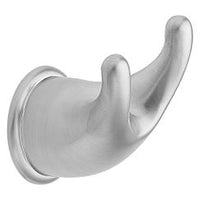 BRUSHED CHROME DOUBLE ROBE HOOK