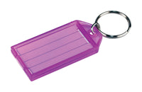 Hillman Metal/Plastic Assorted Labeling/Id Key Ring