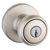 Kwikset  Tylo  Satin Nickel  Entry Knobs  ANSI/BHMA Grade 3  1-3/4 in.