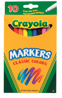 Crayola Classic Assorted Fine Tip Markers 10 pk