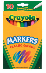 Crayola Classic Assorted Fine Tip Markers 10 pk | Max Warehouse