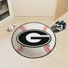 University of Georgia Black Baseball Rug - 27in. Diameter