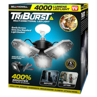 Bell and Howell Metal/Plastic 4000 Lumens As Seen On TV TriBurst Multi-Directional LED Light