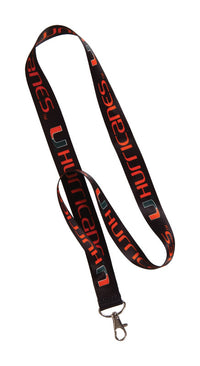 Hillman Miami Hurricanes Polyester Silver Decorative Key Chain Lanyard (Pack of 6)