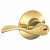 Schlage Accent Bright Brass Entry Lockset 1-3/4 in.