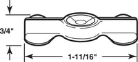 Prime-Line Steel Double Wing Clip For 1-2/3 inch 6 pk