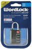 Wordlock 3-13/16 in. H X 1-1/4 in. W X 1 in. L Vinyl Covered Steel 4-Dial Combination Luggage Lock