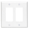 Leviton White 2 gang Thermoset Plastic Decorator Wall Plate 1 pk