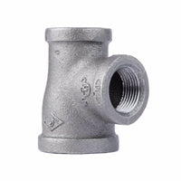 BK Products 1 in. FPT x 3/4 in. Dia. FPT Black Malleable Iron Reducing Tee